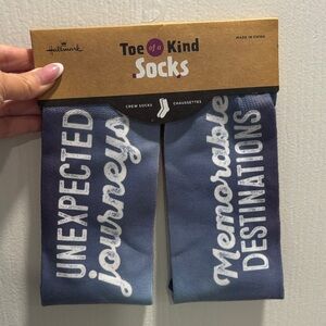 Hallmark Blue Crew Socks - Toe of a Kind